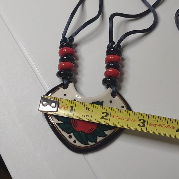 Vintage Red Apple Pendant Necklace - Picture 11 of 14